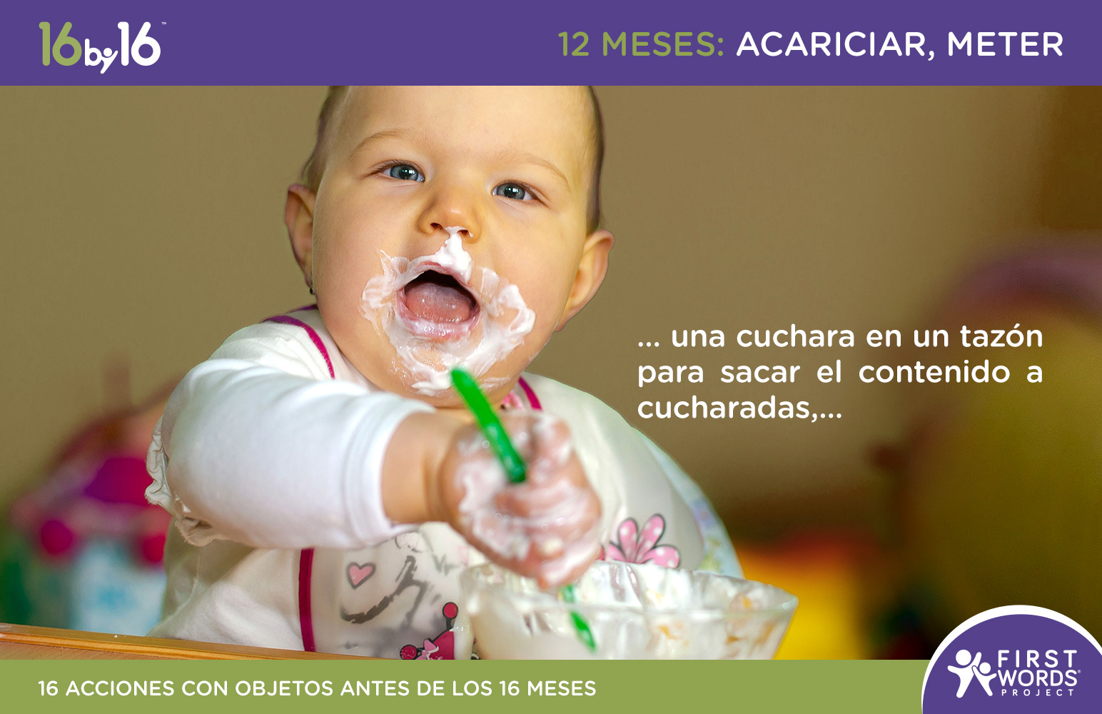 16 acciones con objetos antes de los 16 meses – First Words Project